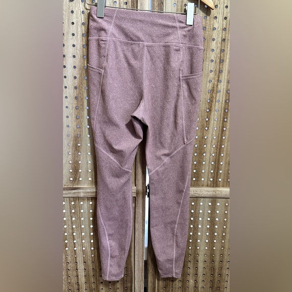 3 Piece Set Athletic Works Soft Sweatshirt Hoodie Herringbone Leggings Rose - Picture 6 of 9